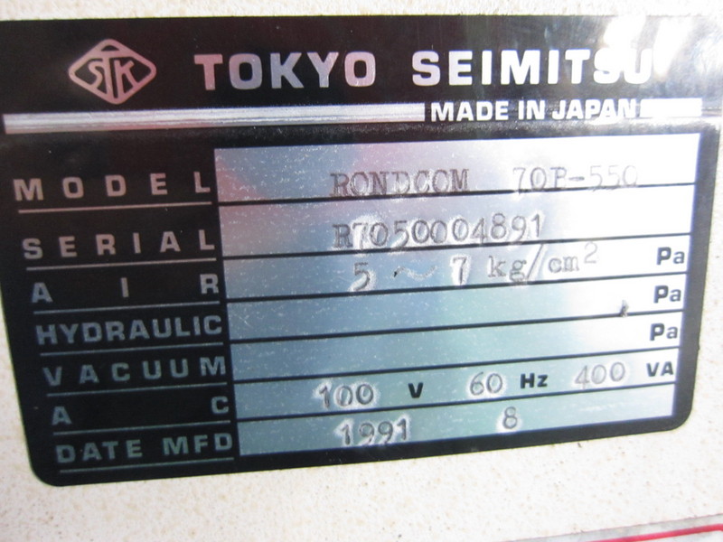 東京精密 真円度測定器 RONDCOM70B-550