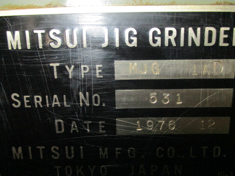 三井精機工業 ジグ研削盤 MJG1AD