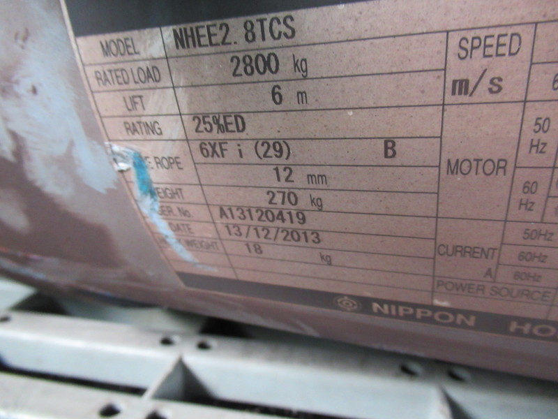 日本ホイスト ホイスト NHEE2.8TCS