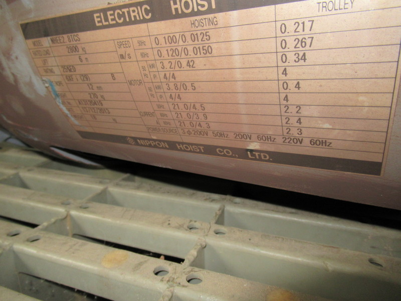 日本ホイスト ホイスト NHEE2.8TCS