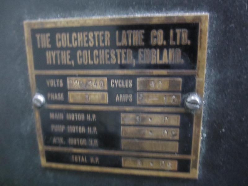 COLCHESTER 汎用旋盤 5×20 CHIPMASTER