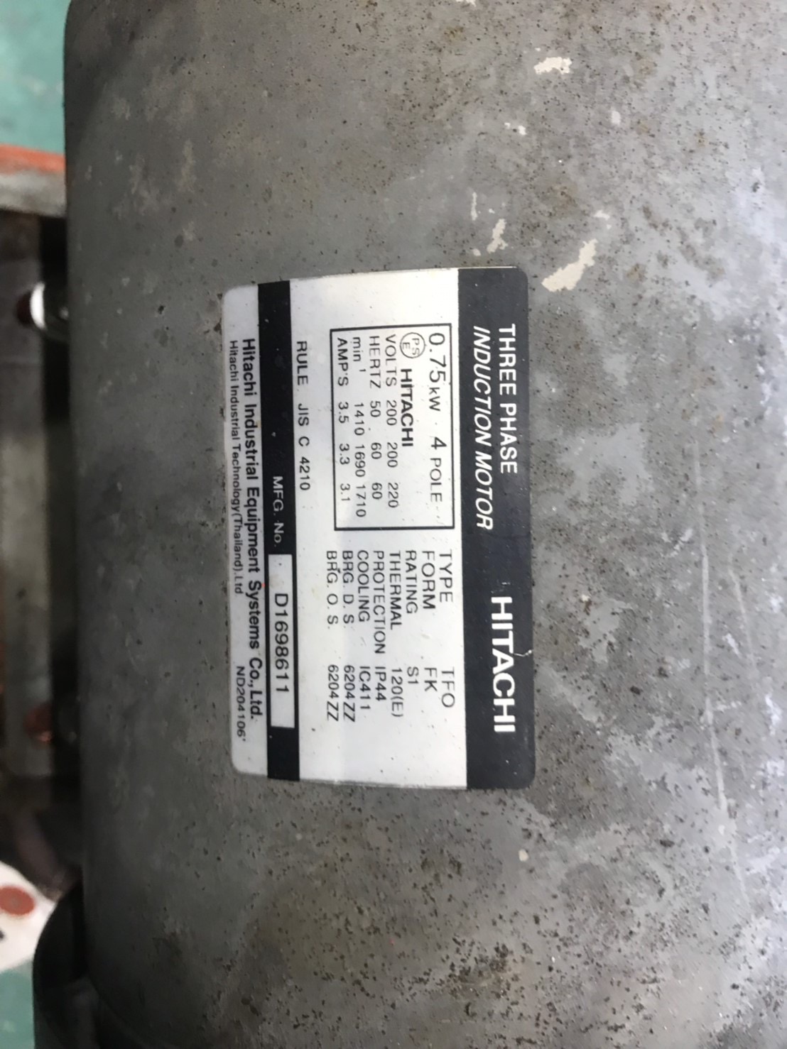 明治 0.75kWエアーコンプレッサー