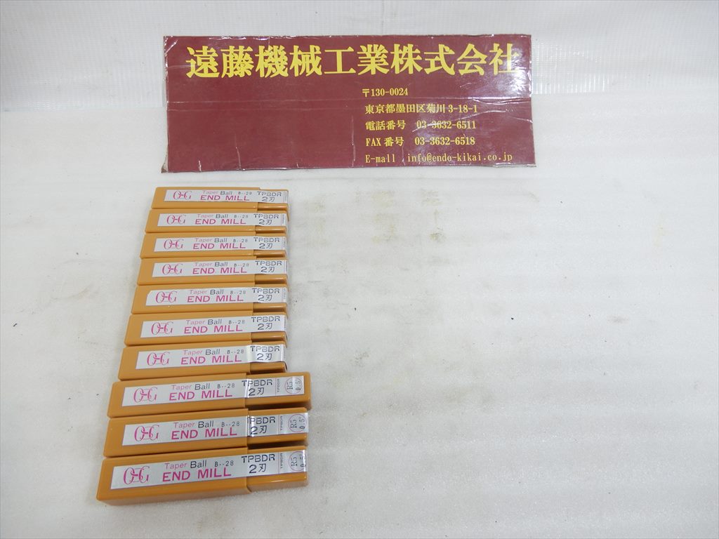 OSG テーパーボールエンドミル TPBDR　2刃　R5×0,5°