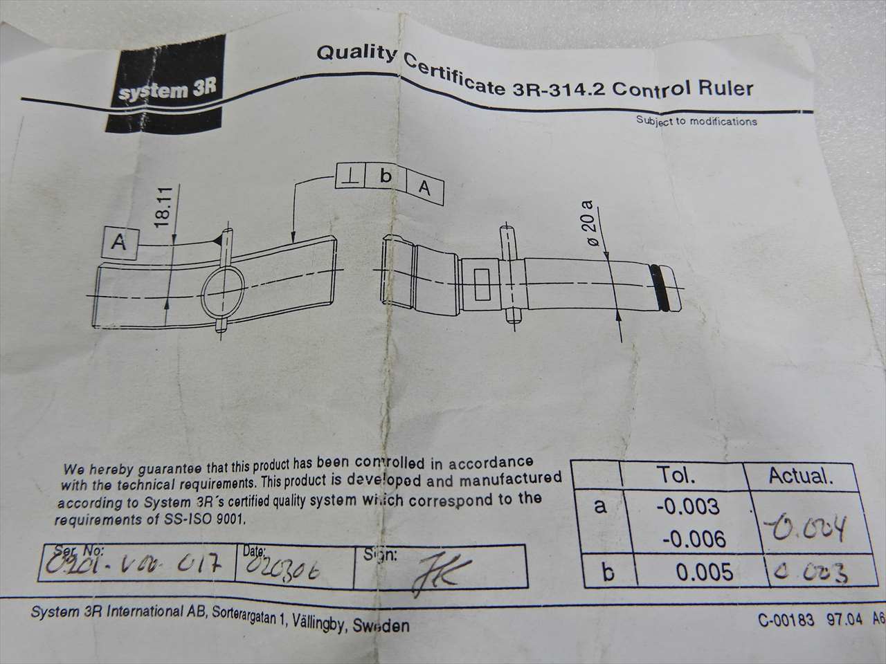 system3R Control Ruler 3R-314.2