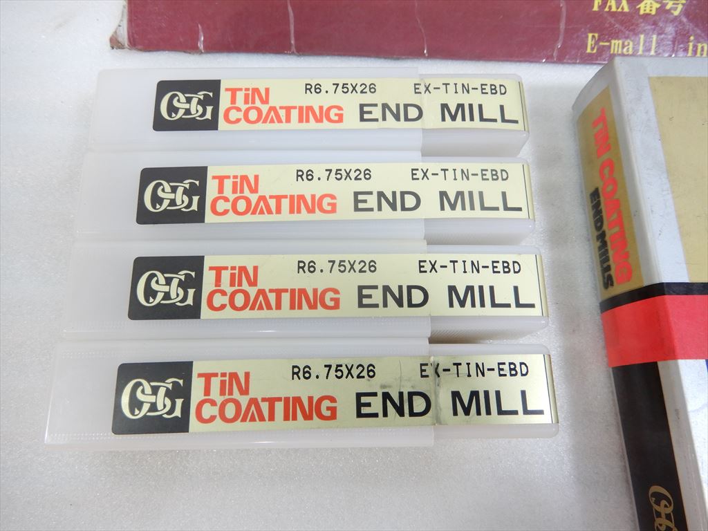 OSG 2枚刃ボールエンドミル EX-TIN-EBD R6,75×26 未使用 4本