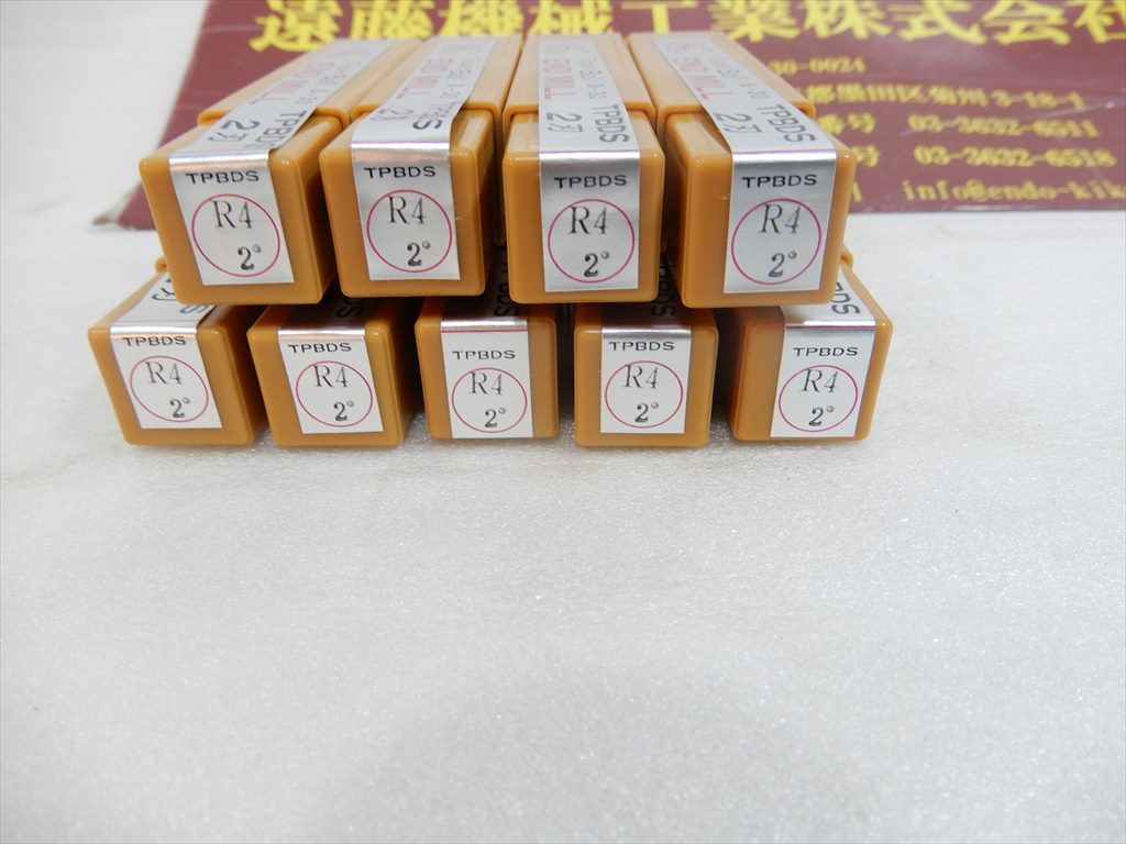 OSG 2枚刃テーパーボールエンドミル TPBDS　R4×2°　2枚刃　9本　未使用