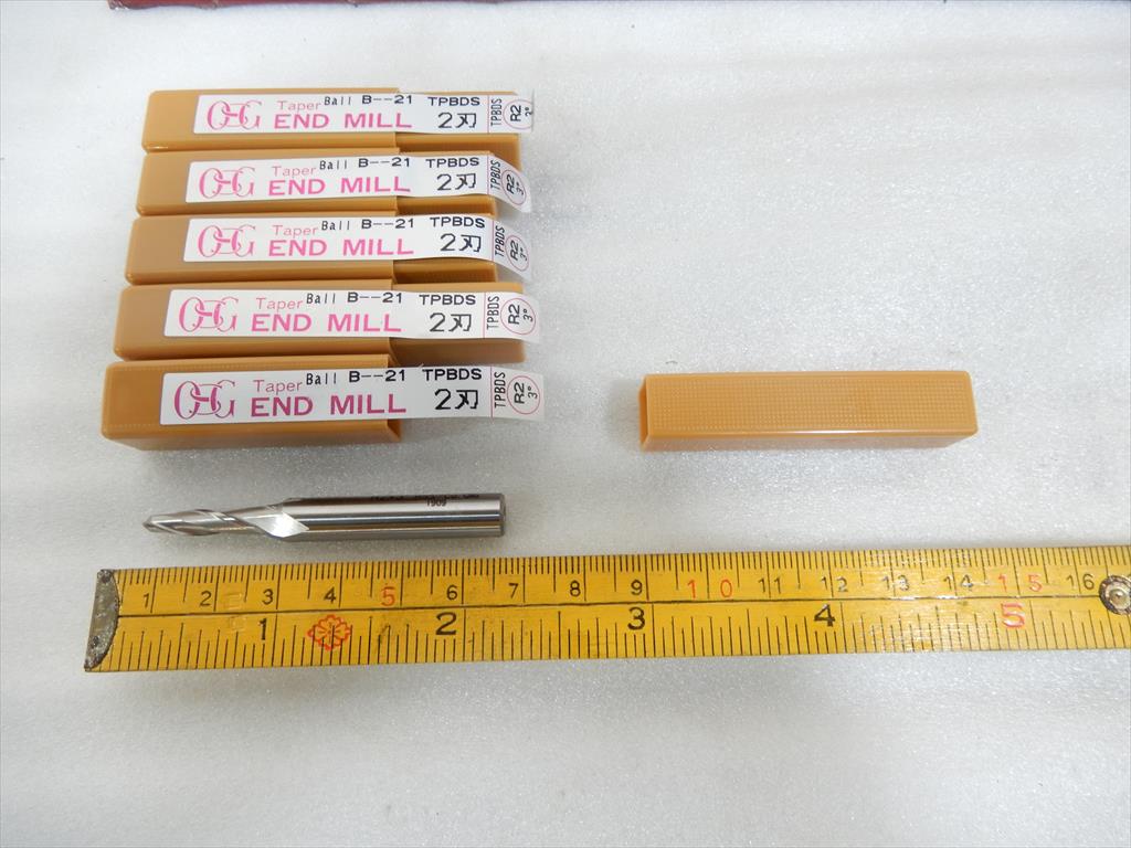 OSG 2枚刃テーパーボールエンドミル TPBDS　R2×3°　5本　未使用