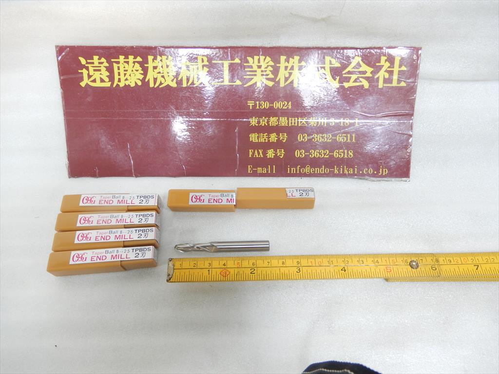 OSG 2枚刃テーパーボールエンドミル TPBDS　R3×2°　5本　未使用