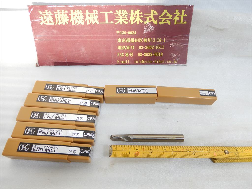 OSG 2枚刃ボールエンドミル EBD　R6　刃径12mm　6本　未使用