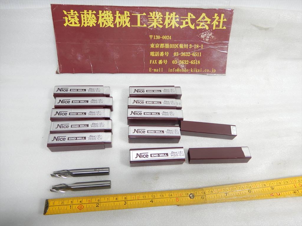 Nice 2枚刃ショートエンドミル ショートエンドミル　刃径10mm　10本　未使用