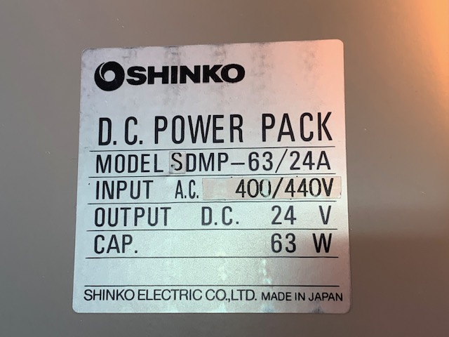 神鋼電機 電磁クラッチ/ブレーキ用　標準電源箱 SDMP-63/24A（新古品）