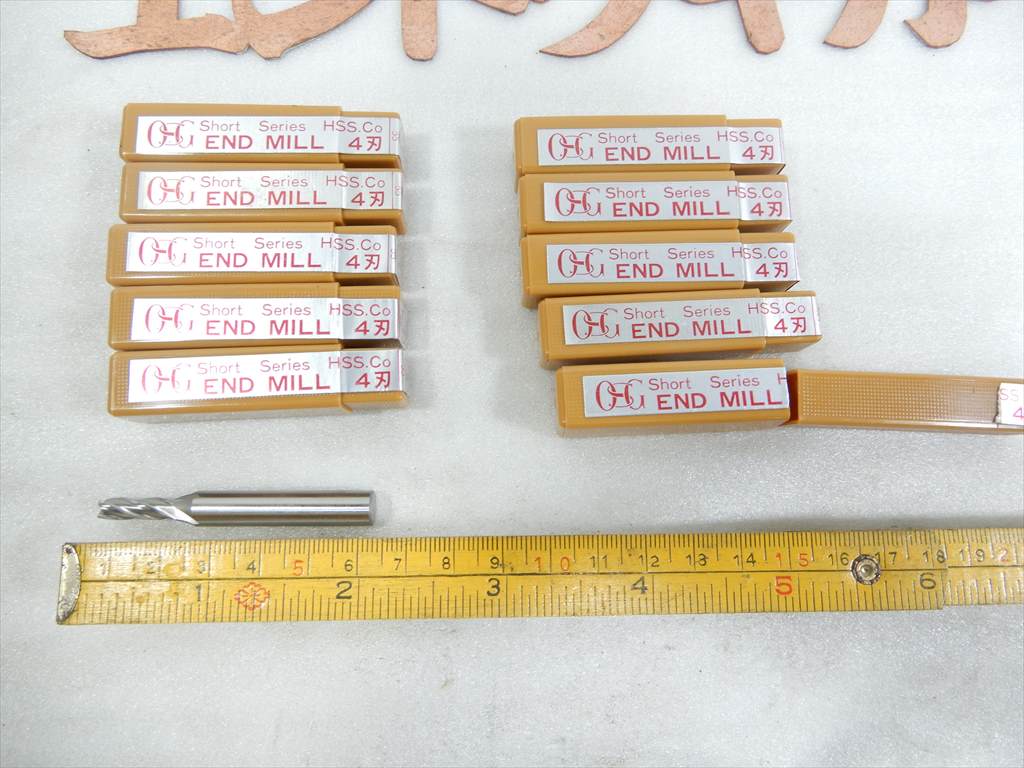 OSG 4枚刃エンドミル 4枚刃エンドミル EMS5 刃径5mm 10本 未使用