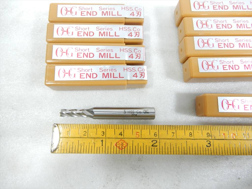 OSG 4枚刃エンドミル 4枚刃エンドミル EMS5 刃径5mm 9本 未使用