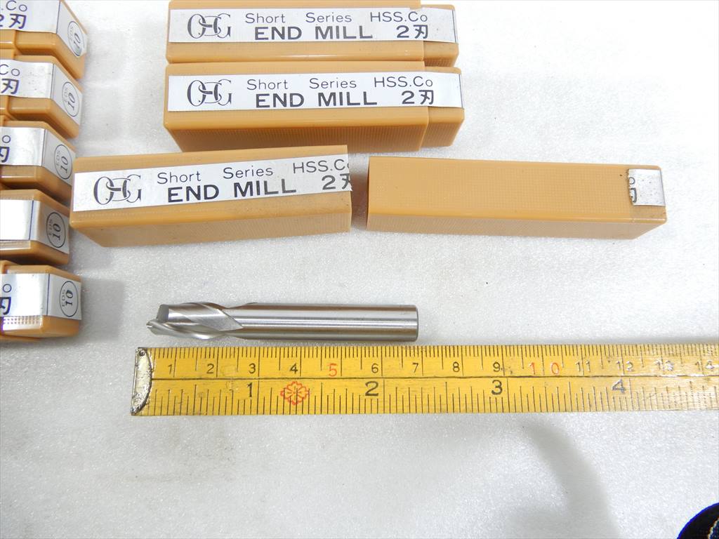 OSG 2枚刃ショートエンドミル EDS10 刃径10mm 8本 未使用