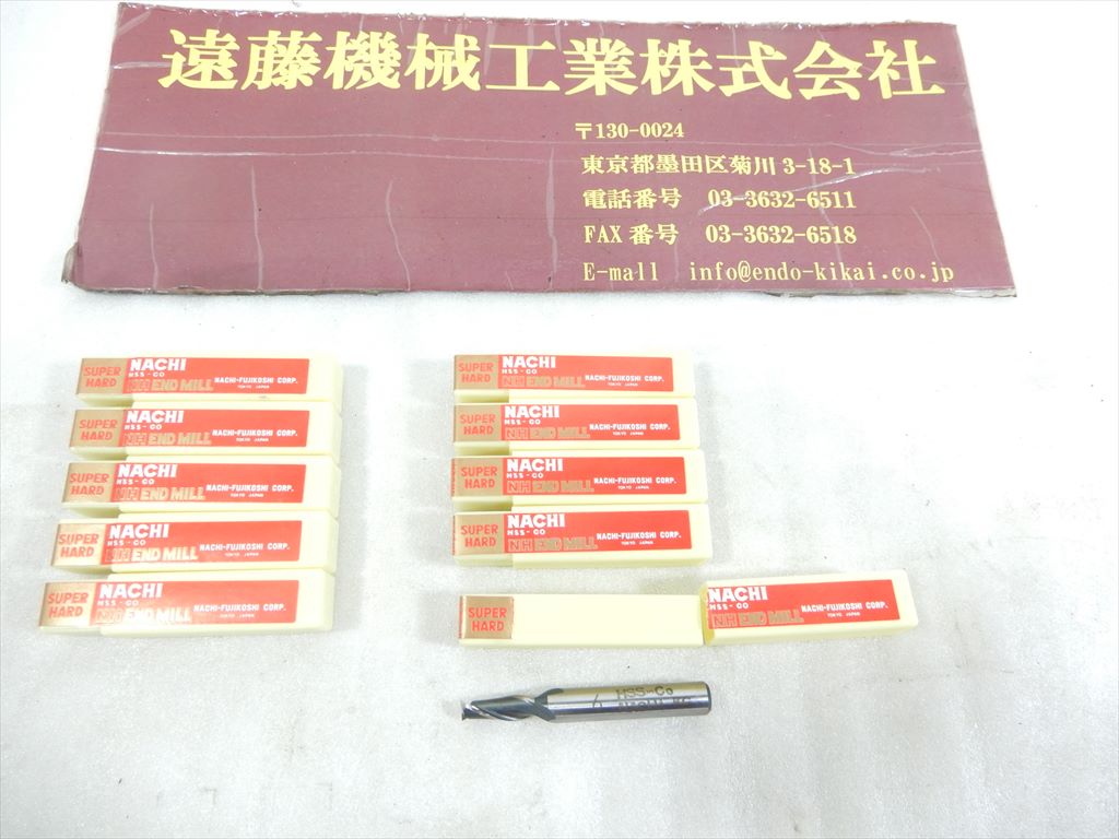 不二越(NACHI) 2枚刃エンドミル 6S2　刃径6mm　10本　未使用