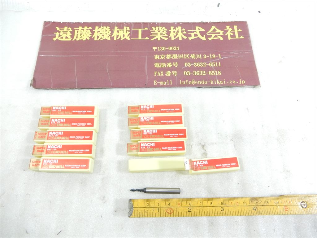 不二越(NACHI) 2枚刃エンドミル 3S2　刃径3mm　10本　未使用
