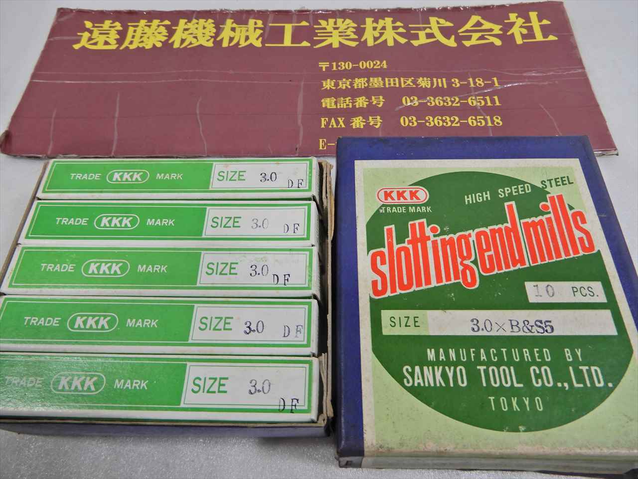 SANKYO 2刃スロッティングエンドミル 3.0×B&S5×10本