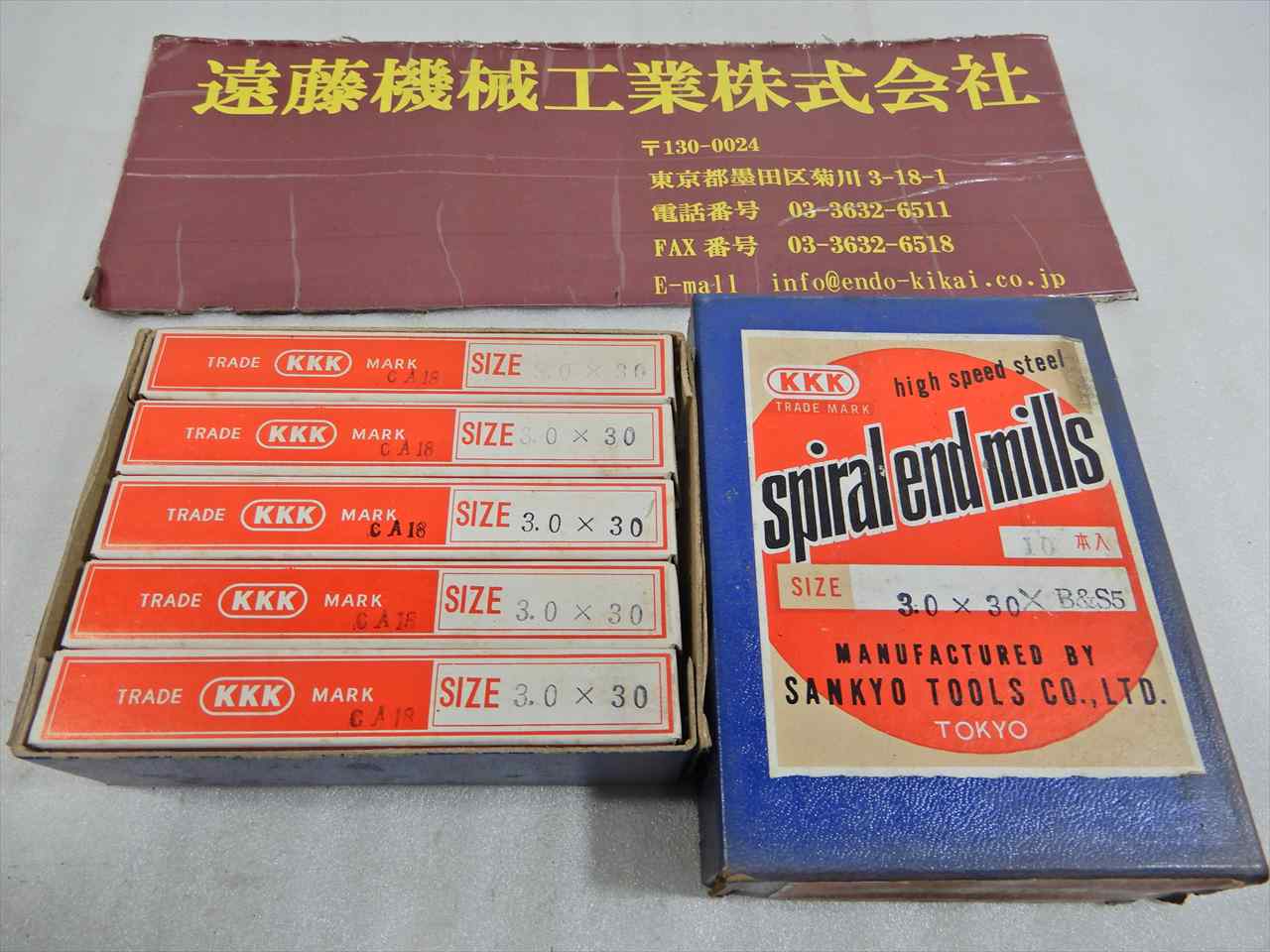 SANKYO 4刃エンドミル 3×30×B&S5×10本