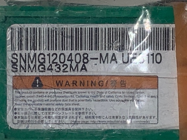 三菱 チップ（新古品） SNMG120408-MA UE6110（新古品）