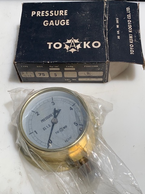 上田計器 圧力計 BT3/8 F 0~5kgf/cm2 CL1.5 75