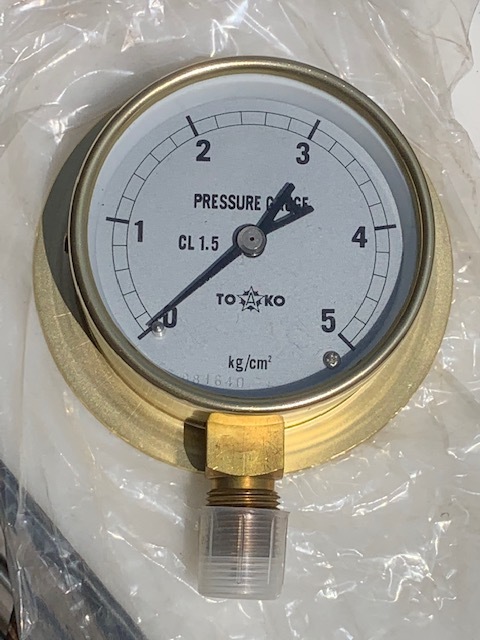 上田計器 圧力計 BT3/8 F 0~5kgf/cm2 CL1.5 75