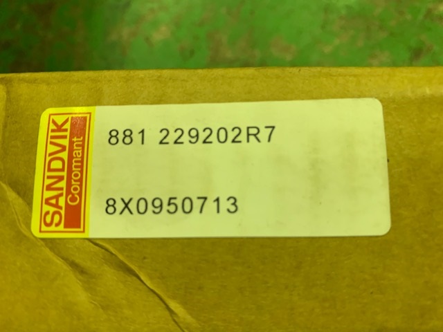 サンドビック フルバック 丸チップR 新古品 881 229202R7