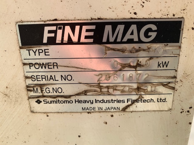 住友重機械工業 大型マグネチックセパレーター F-24YKA