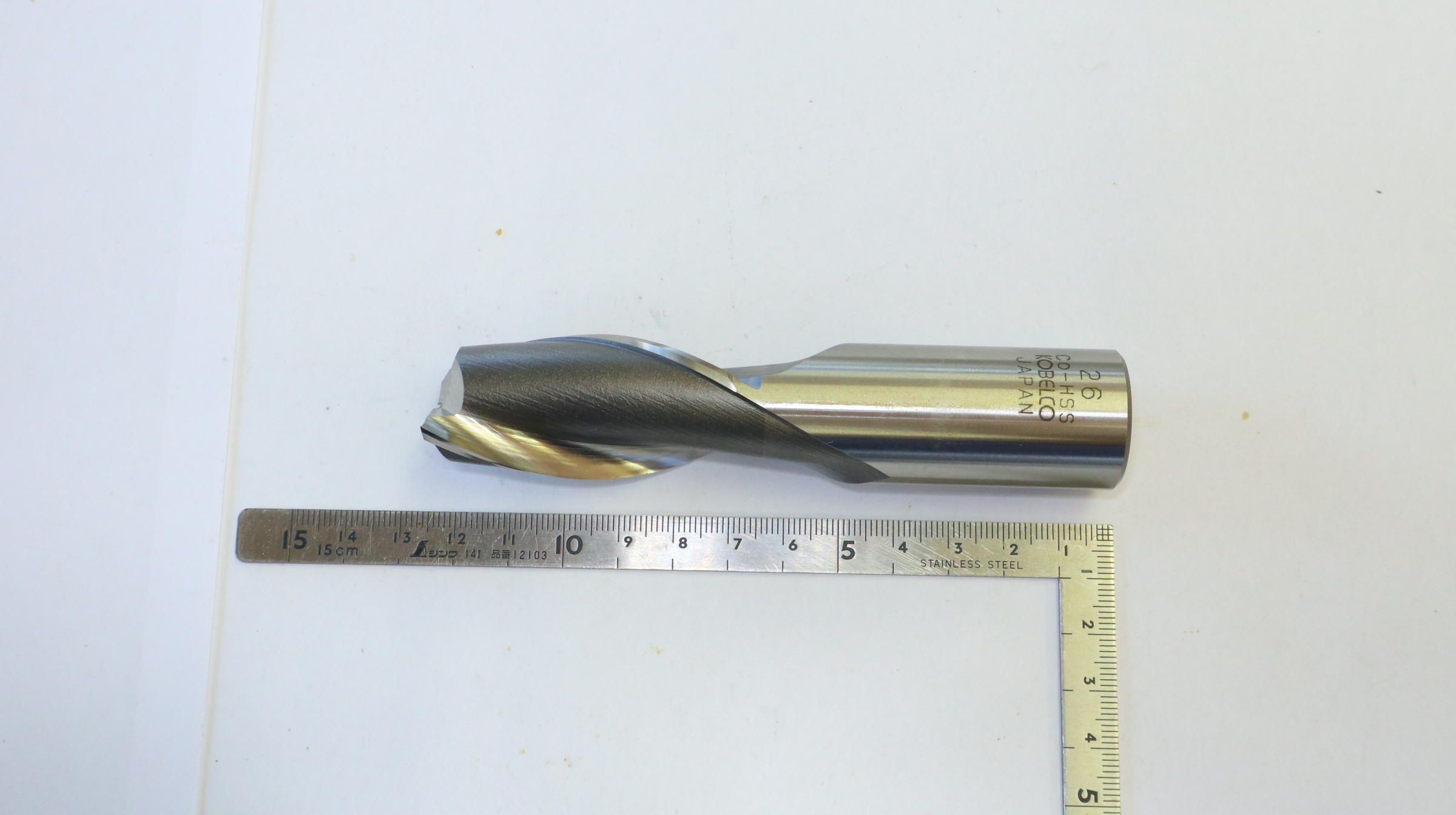 KOBELCO 2枚刃エンドミル KOBELCO 2枚刃エンドミル 2MS 刃径26mm 未使用 刃径26mm 刃長55mm シャンク径25mm 全長120mm