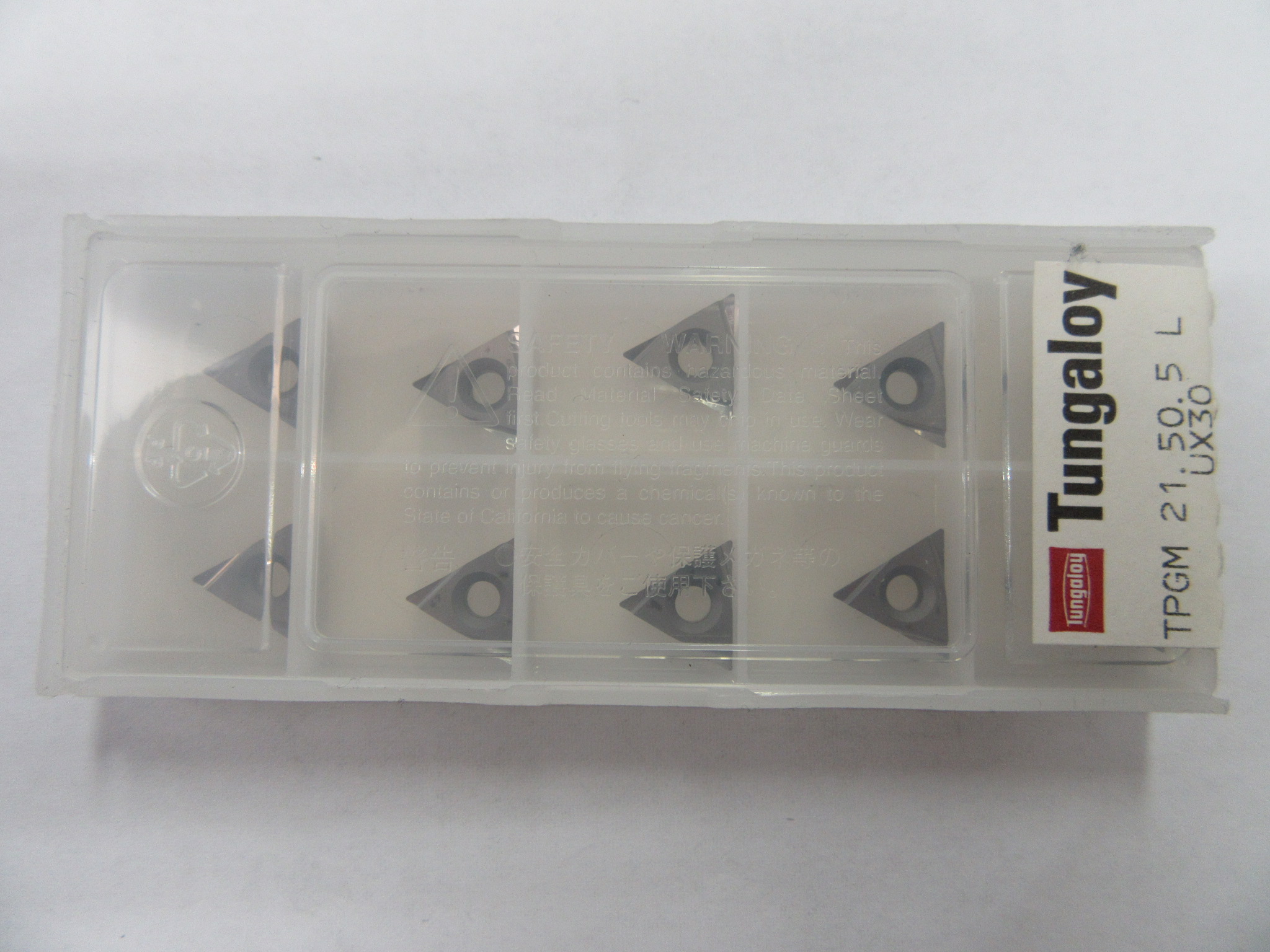 タンガロイ/Tungaloy チップ　Carbide Inserts TPGM110202L (UX30)