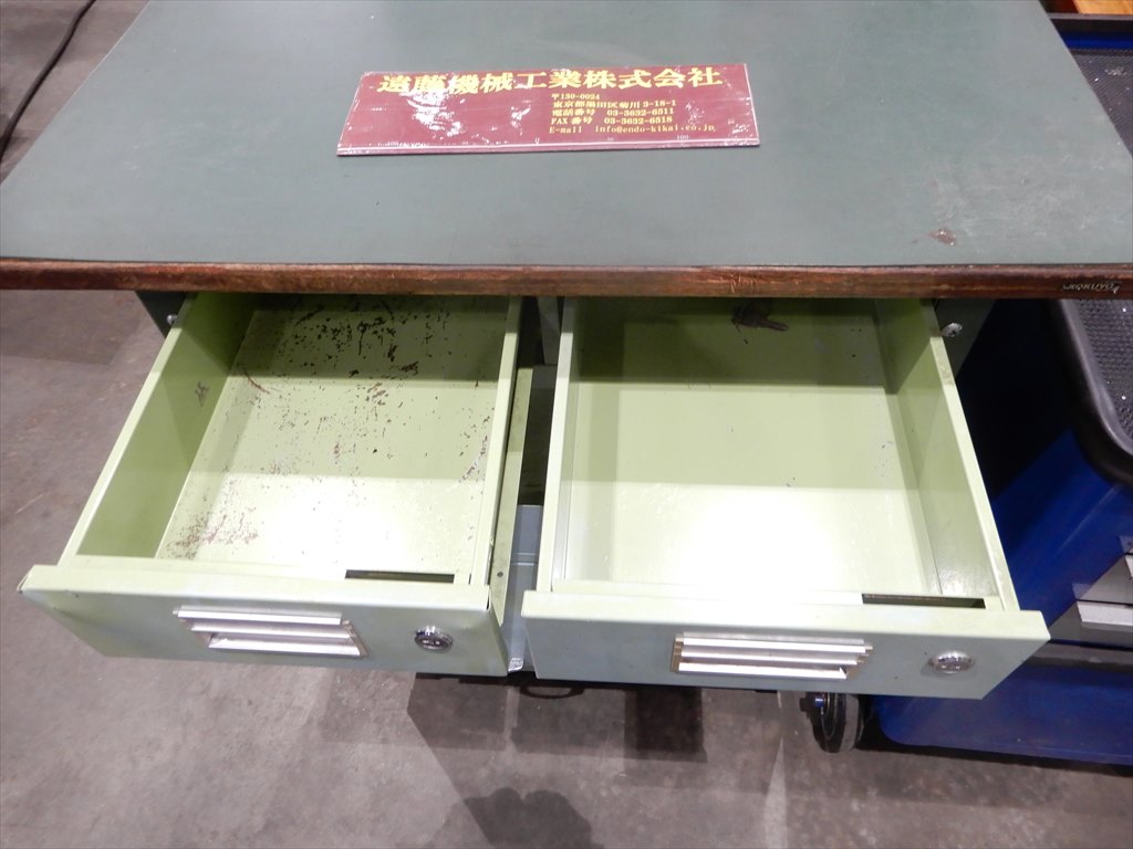ツールワゴン 750×500×900mm タイヤ付 鍵なし