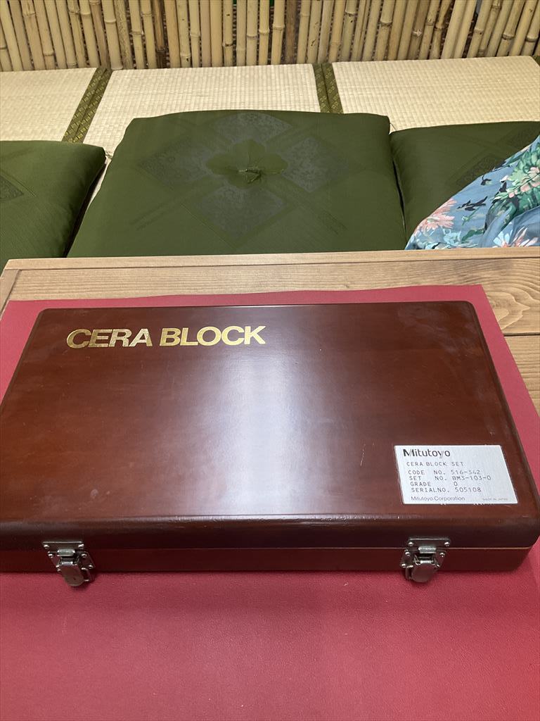 ミツトヨ CERA BLOCK SET(セラミック製) CODE NO,516-342 SET NO, BM3-103-0 GRADE 0 一部欠けあり
