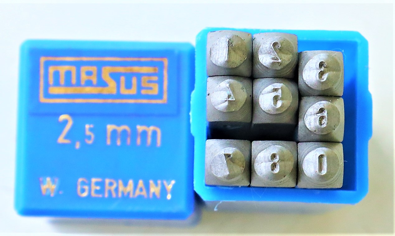 MASUS 刻印セット 2.5mm　0.01mm