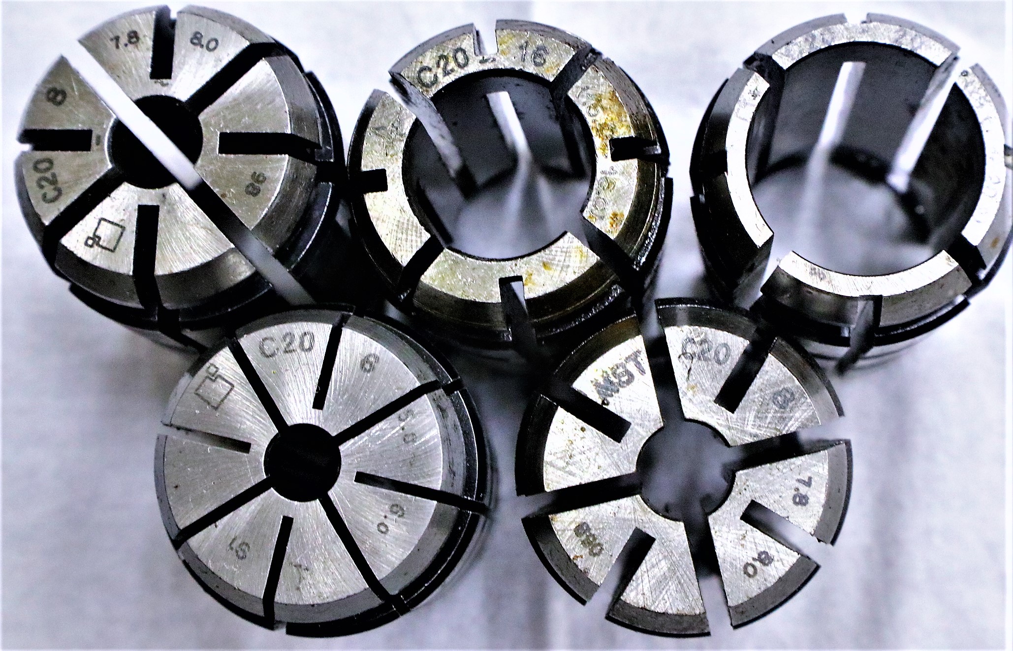 ユキワ精工 スプリングコレット C20-8.16.20.6.8　計5個