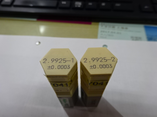 セラミックピンゲージ 2.9925 No.1~2