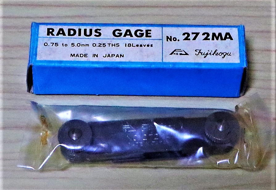 フジツール ラジアスゲージ No.272MA 0.75-5.0mm　0.25THS 18LEAVES 未使用