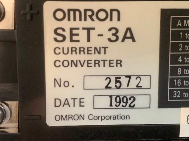 オムロン/OMRON モータ・リレー カレントコンバータ SET-3A | マシンライフ
