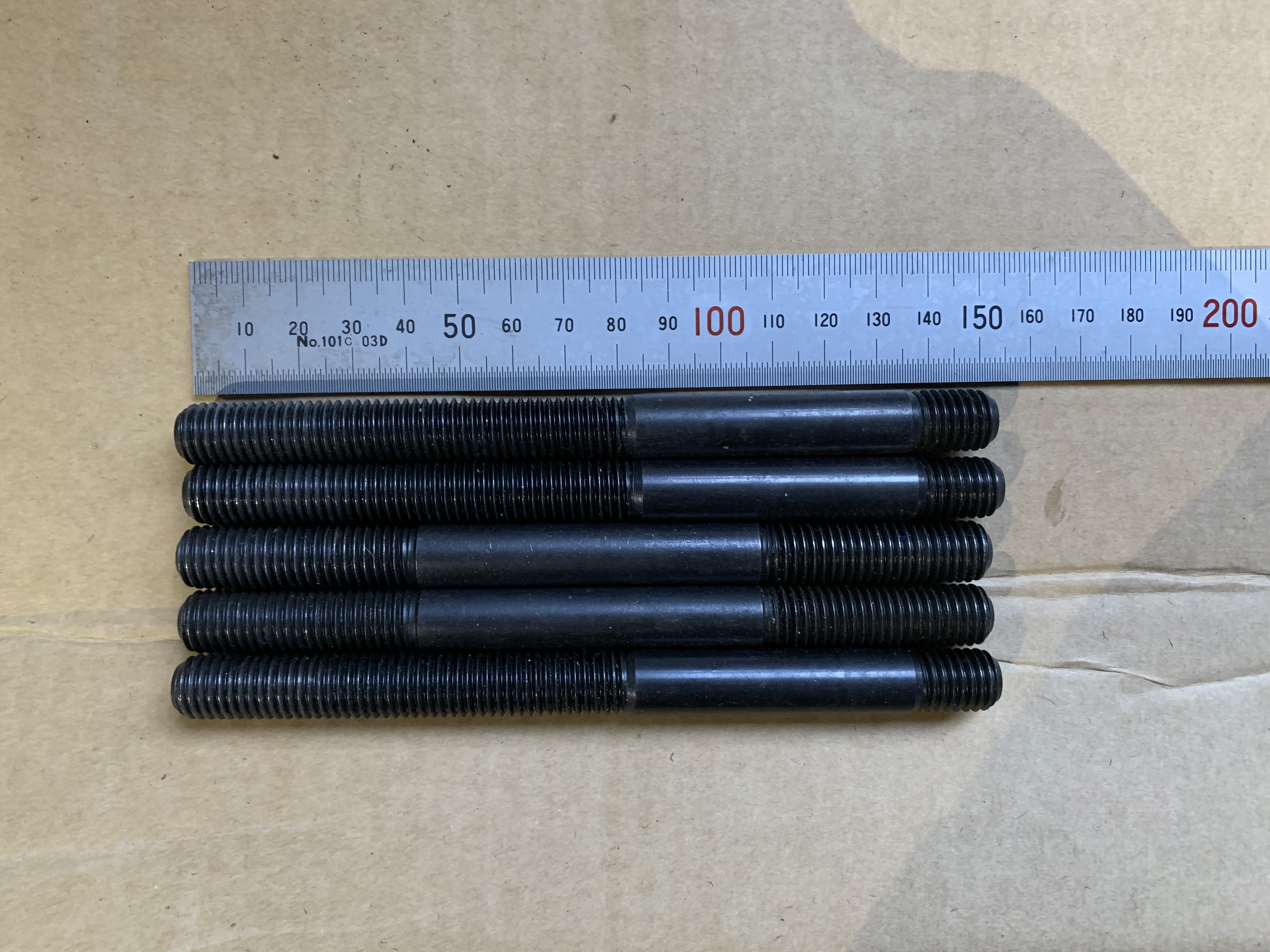 ERON スタッドボルトセット 5本 長さ150mm ねじ径12m/m