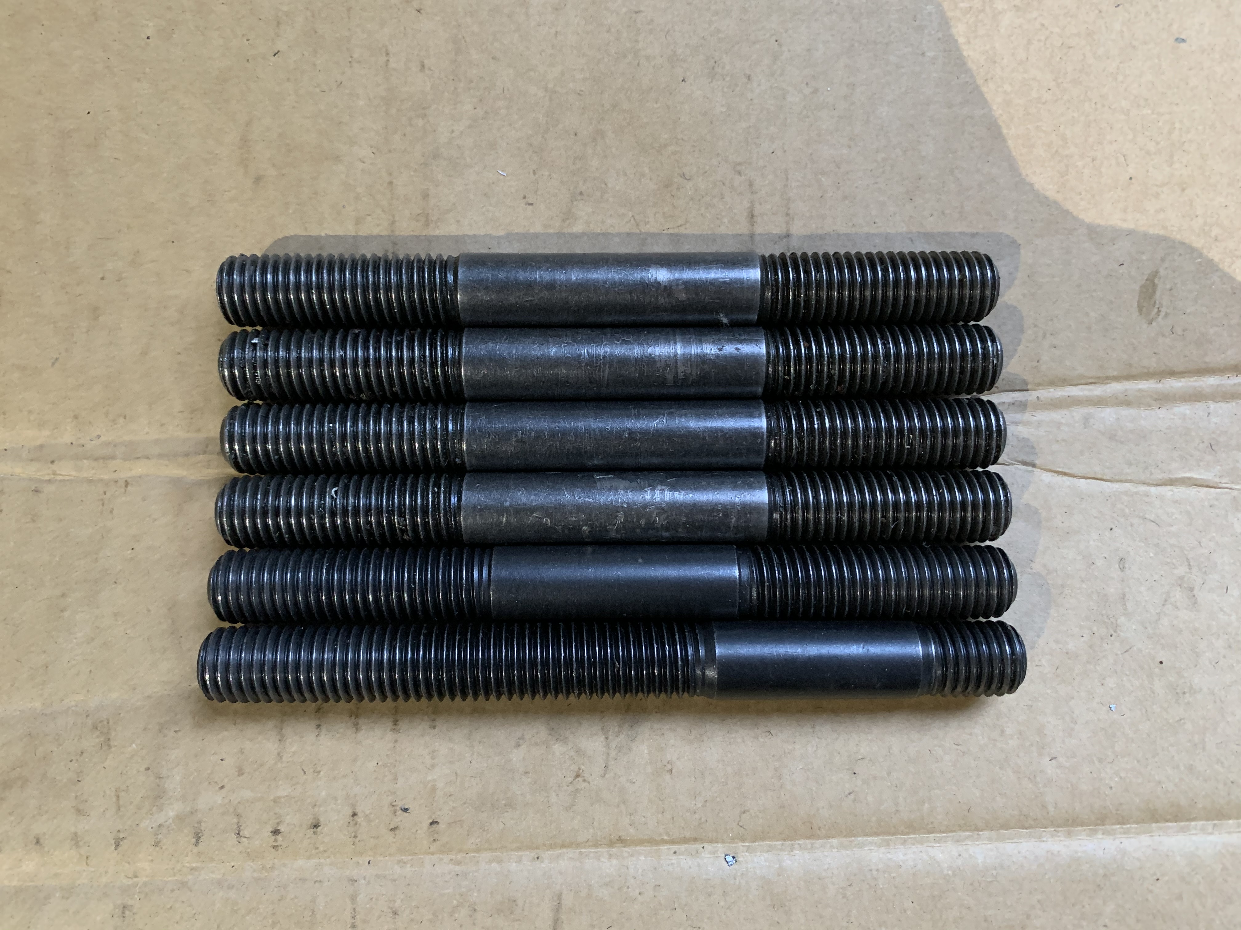 不明 スタッドボルトセット 6本　長さ125mm　 ねじ径12mm