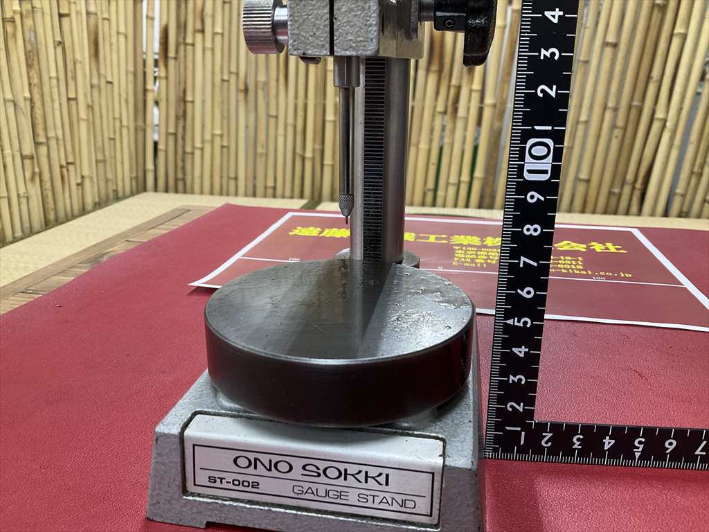 ONO　SOKKI GAUGE　STAND ST-002　測定台Φ86mm