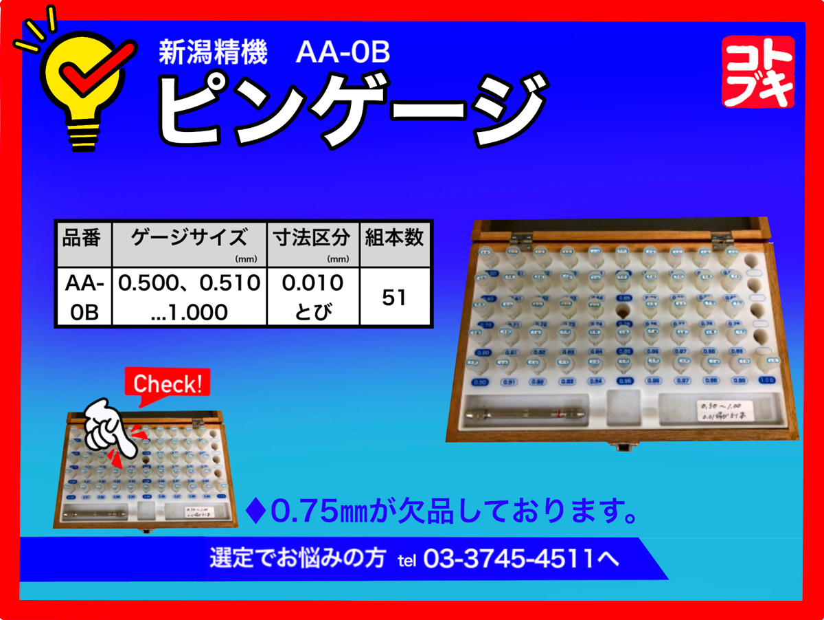 新潟精機 ピンゲージ AA-0B