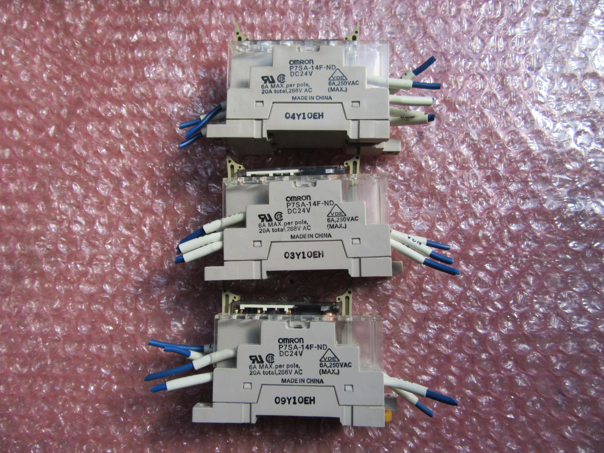 オムロン/OMRON セーフティリレーソケット 3セット P7SA-14F-NDリレーシリース:G7SA-4A2B(24VDC)