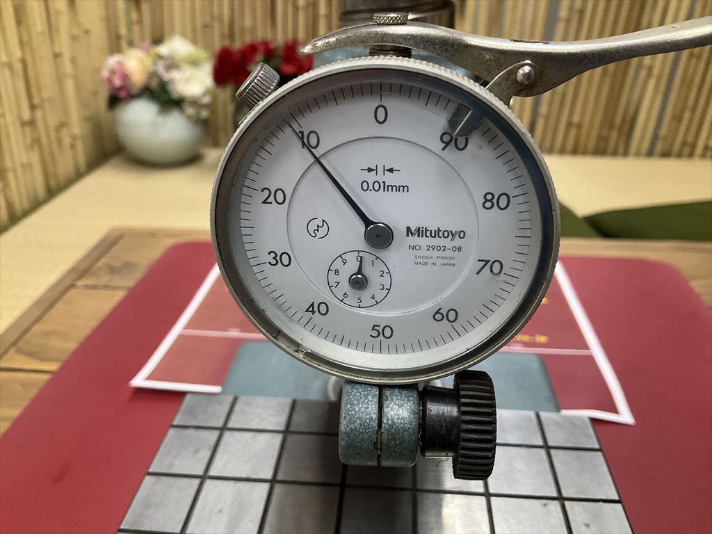 MITUTOYO｜ミツトヨ コンパレータスタンド 215-501定盤150×150mmミツトヨダイヤルゲージ0,01mm付