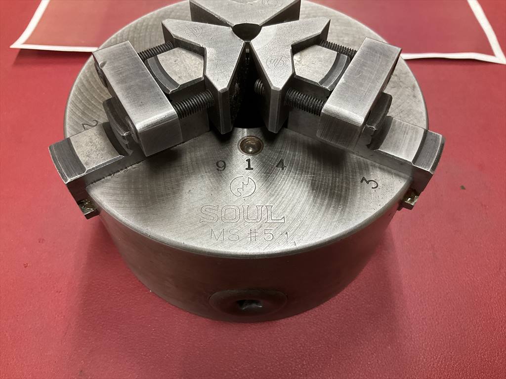 SOUL/帝国チャック 三つ爪スクロールチャック MX #5 外径Φ131mm内径Φ32mm ハンドル無し