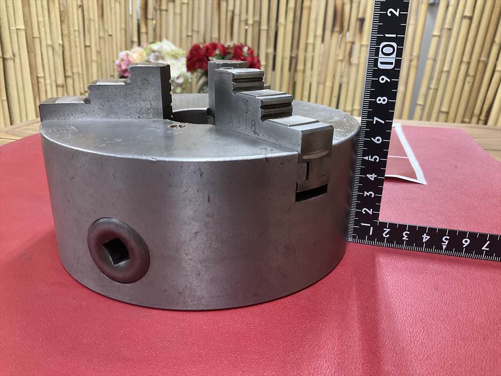 SOUL 三つ爪スクロールチャック MS　#6　外径Φ165　内径Φ43　ハンドル無し