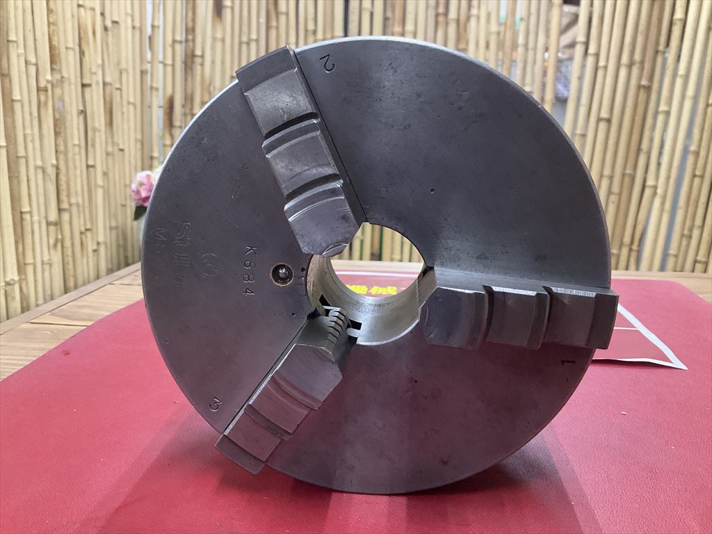 SOUL 三つ爪スクロールチャック MS　#6　外径Φ165　内径Φ43　ハンドル無し