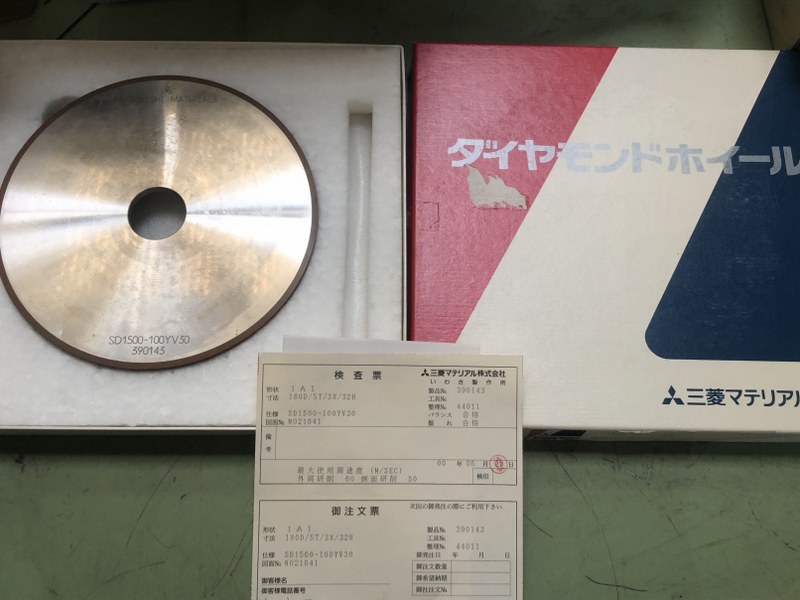 三菱マテリアル / MITSUBISHI ダイヤモンドホイール SD1500-100YV30　390143