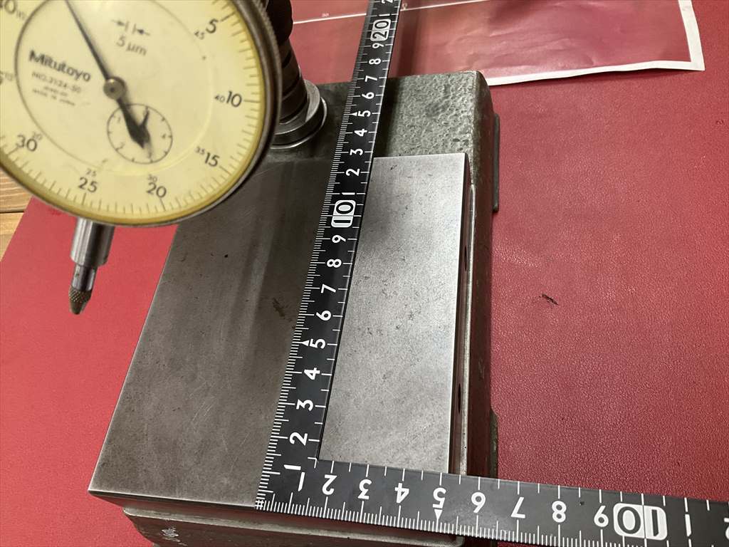 コンパレータスタンド 定盤110mm×130mm ミツトヨダイヤルゲージ0,005mm