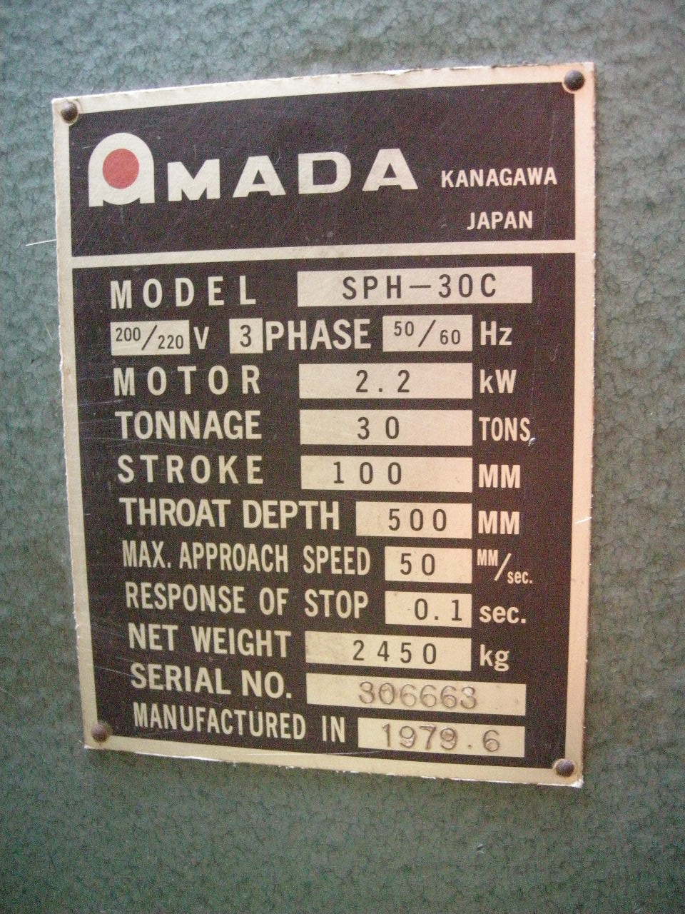 アマダ 万能油圧ベンダー SPH-30C