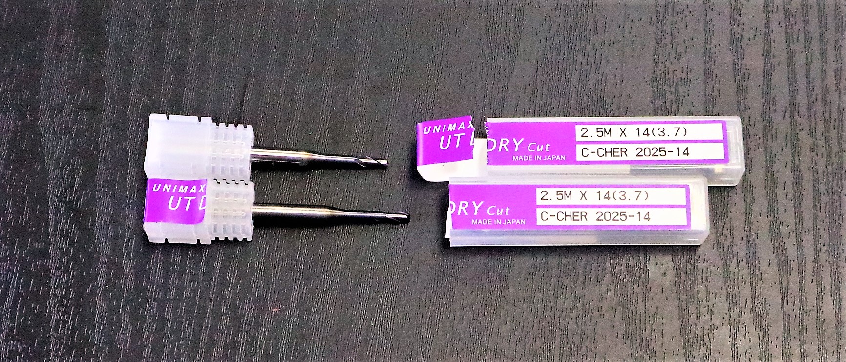 ユニオンツール エンドミル 2.5M×14(3.7)　二個　未使用