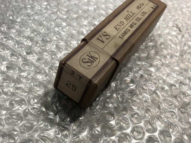 三興製作所/SANKO TOOL 2枚刃エンドミル 【2枚刃エンドミル】φ25 HS-CO